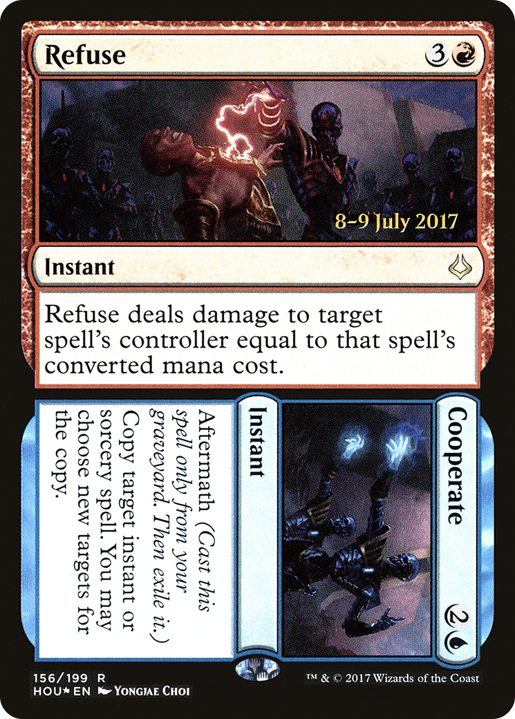 {R} Refuse // Cooperate [Hour of Devastation Prerelease Promos][PR HOU 156]