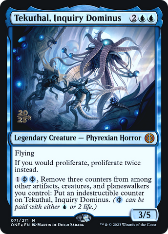 {R} Tekuthal, Inquiry Dominus [Phyrexia: All Will Be One Prerelease Promos][PR ONE 071]