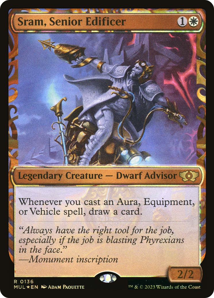 {R} Sram, Senior Edificer (Halo Foil) [Multiverse Legends][MUL 136]
