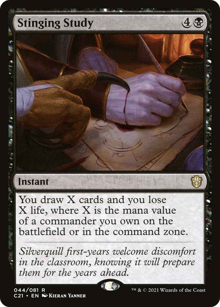 {R} Stinging Study [Commander 2021][C21 044]