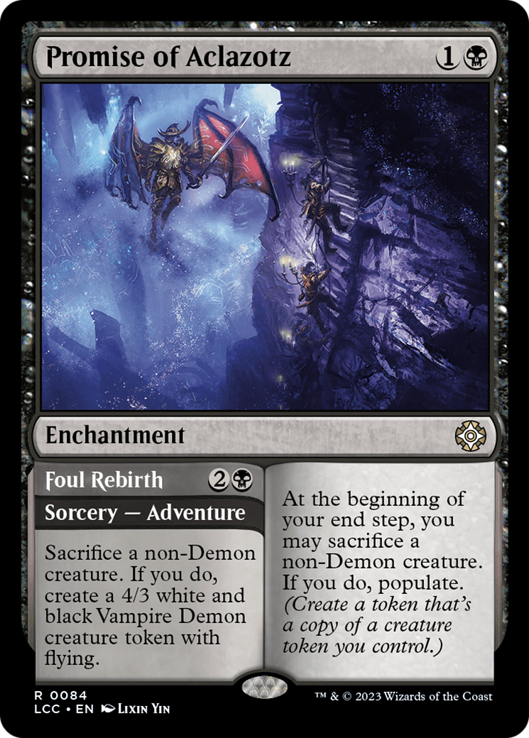 {R} Promise of Aclazotz // Foul Rebirth [The Lost Caverns of Ixalan Commander][LCC 084]