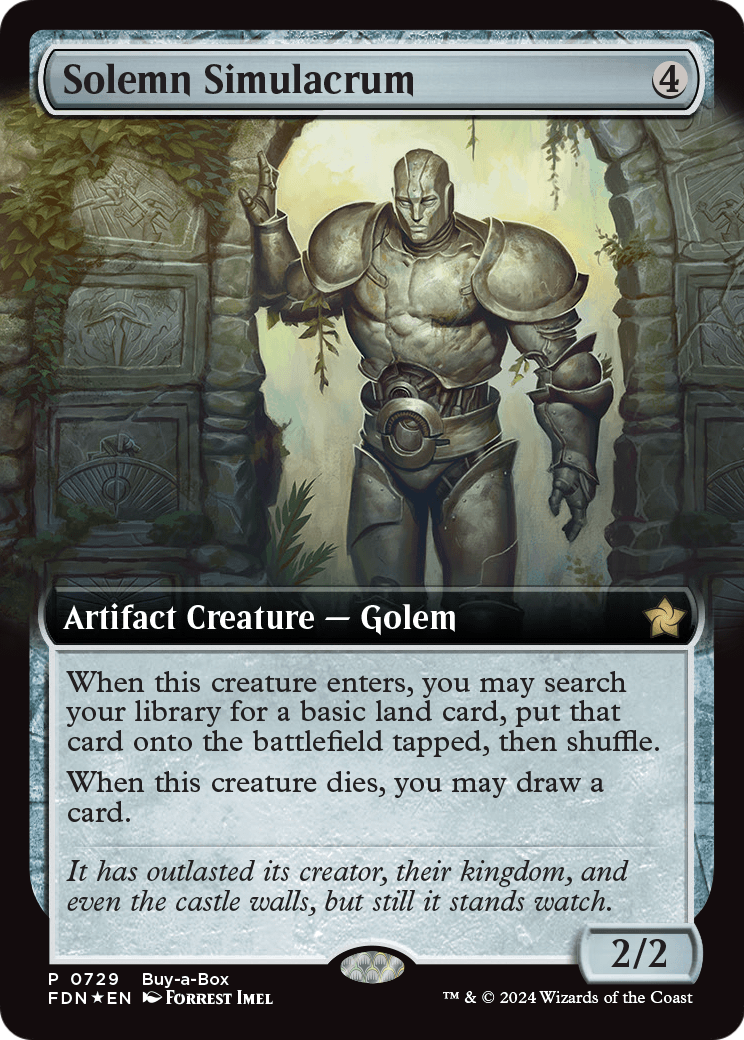 {@R} Solemn Simulacrum (Foil): (Extended Art) [Foundations] [FDN 729]