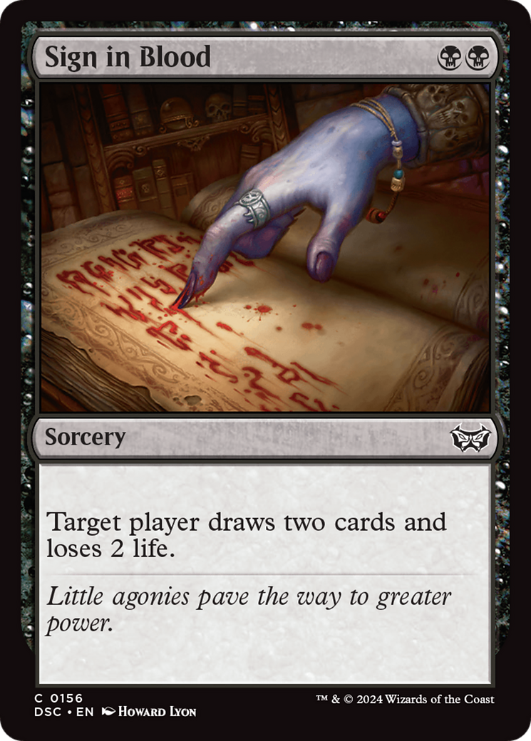 {C} Sign in Blood [Duskmourn: House of Horror Commander][DSC 156]
