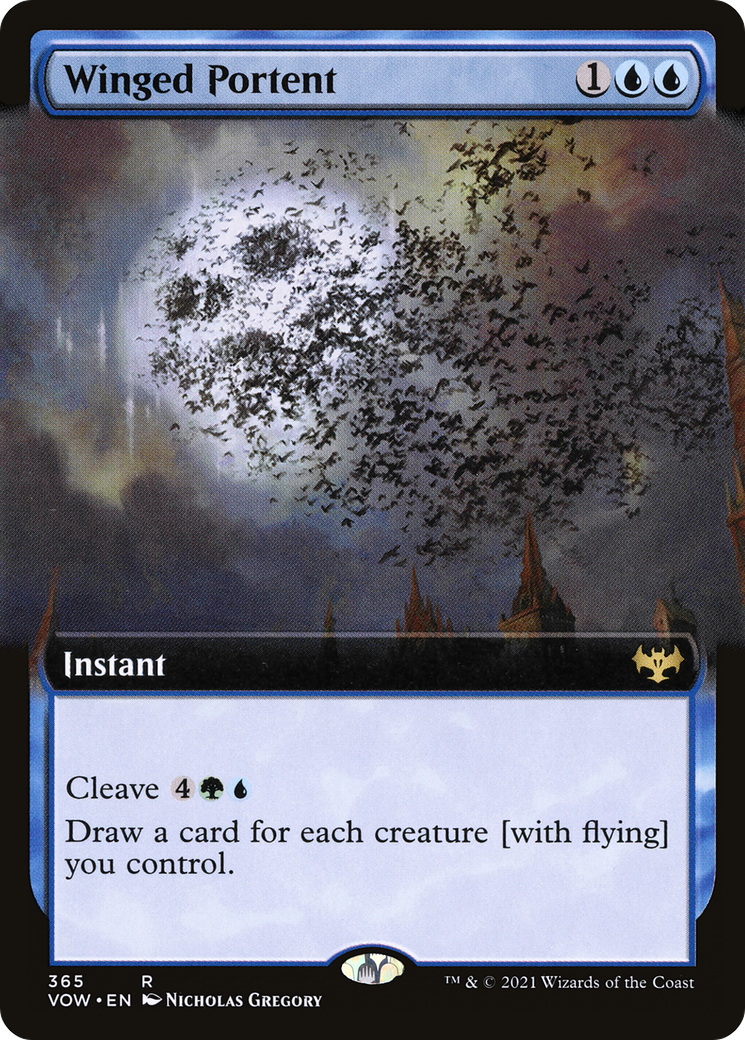 {R} Winged Portent (Extended Art) [Innistrad: Crimson Vow][VOW 365]