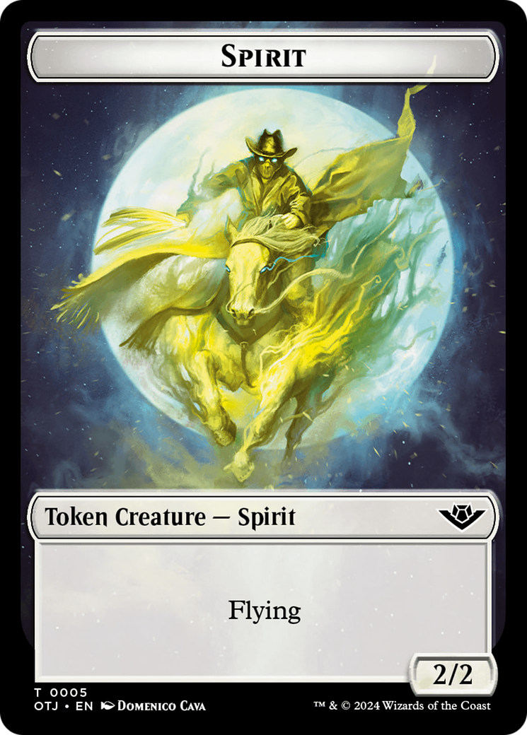 {T} Treasure // Spirit Double-Sided Token [Outlaws of Thunder Junction Tokens][TOTJ 18//5]