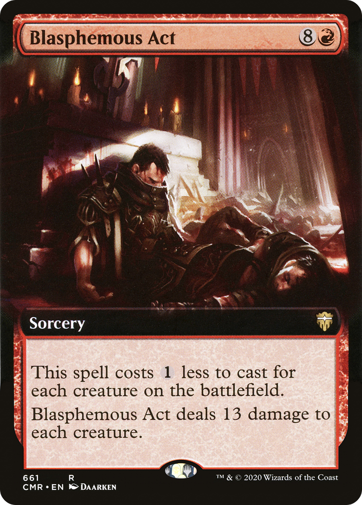 {R} Blasphemous Act (Extended Art) [Commander Legends][CMR 661]