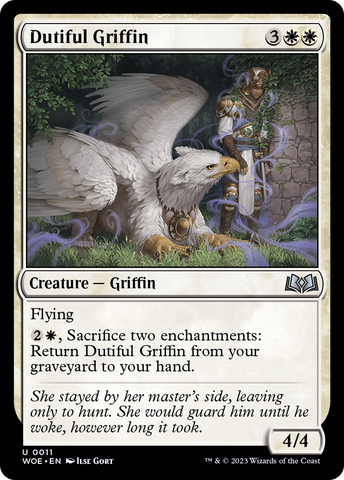 {@C} Dutiful Griffin [Wilds of Eldraine][WOE 011]