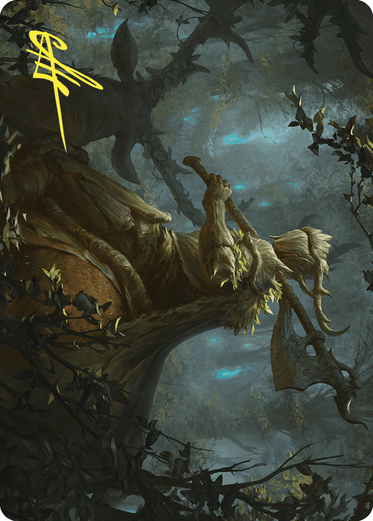 {A} Verdant Outrider Art Card (Gold-Stamped Signature) [Wilds of Eldraine Art Series][GS AWOE 028]