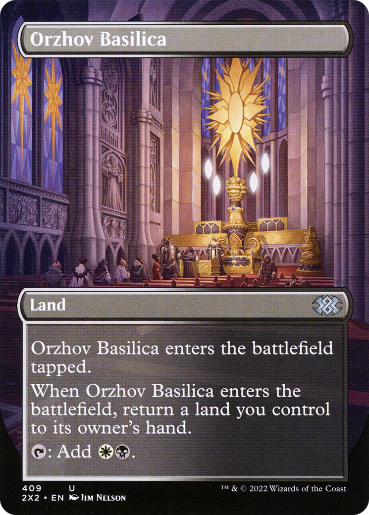 {C} Orzhov Basilica (Borderless Alternate Art) [Double Masters 2022][2X2 409]