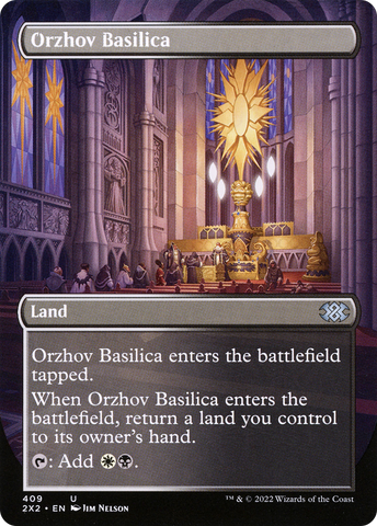 {C} Orzhov Basilica (Borderless Alternate Art) [Double Masters 2022][2X2 409]