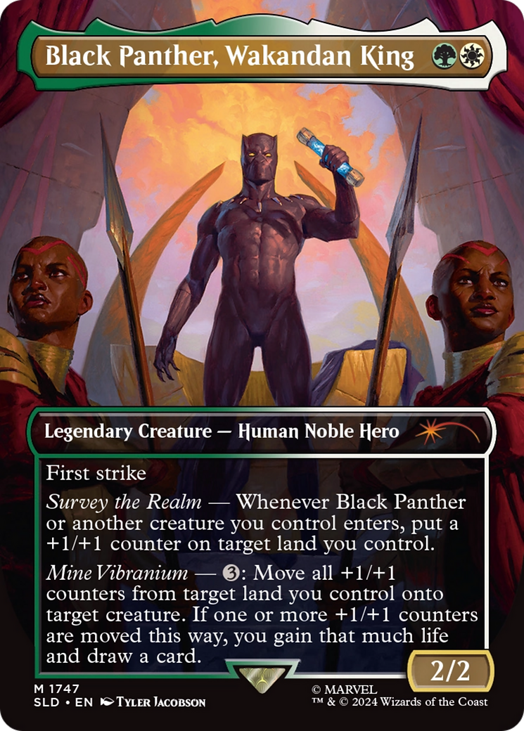 {R} Black Panther, Wakandan King (Rainbow Foil) [Secret Lair Drop Series][RBF SLD 1747]
