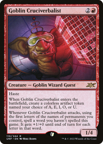 {R} Goblin Cruciverbalist [Unfinity][UNF 110]