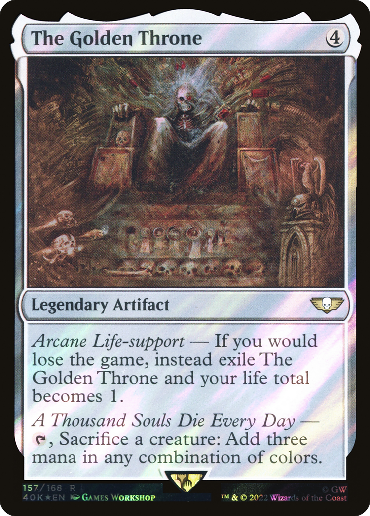 {R} The Golden Throne (Surge Foil) [Universes Beyond: Warhammer 40,000][SF 40K 157]