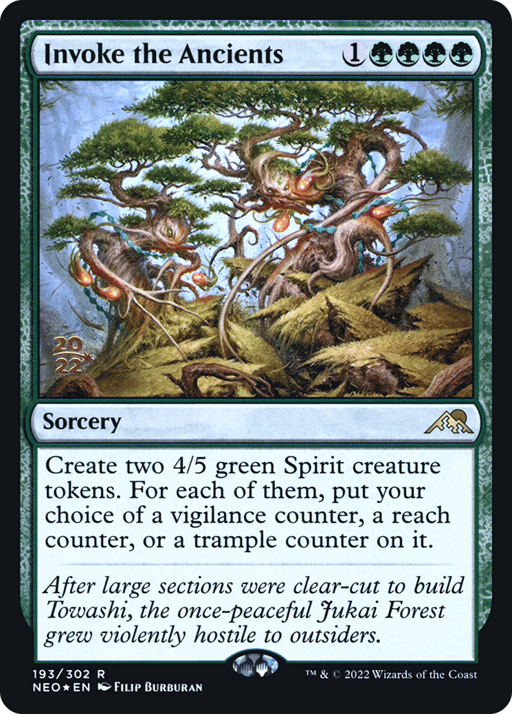 {R} Invoke the Ancients [Kamigawa: Neon Dynasty Prerelease Promos][PR NEO 193]