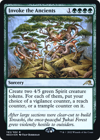 {R} Invoke the Ancients [Kamigawa: Neon Dynasty Prerelease Promos][PR NEO 193]