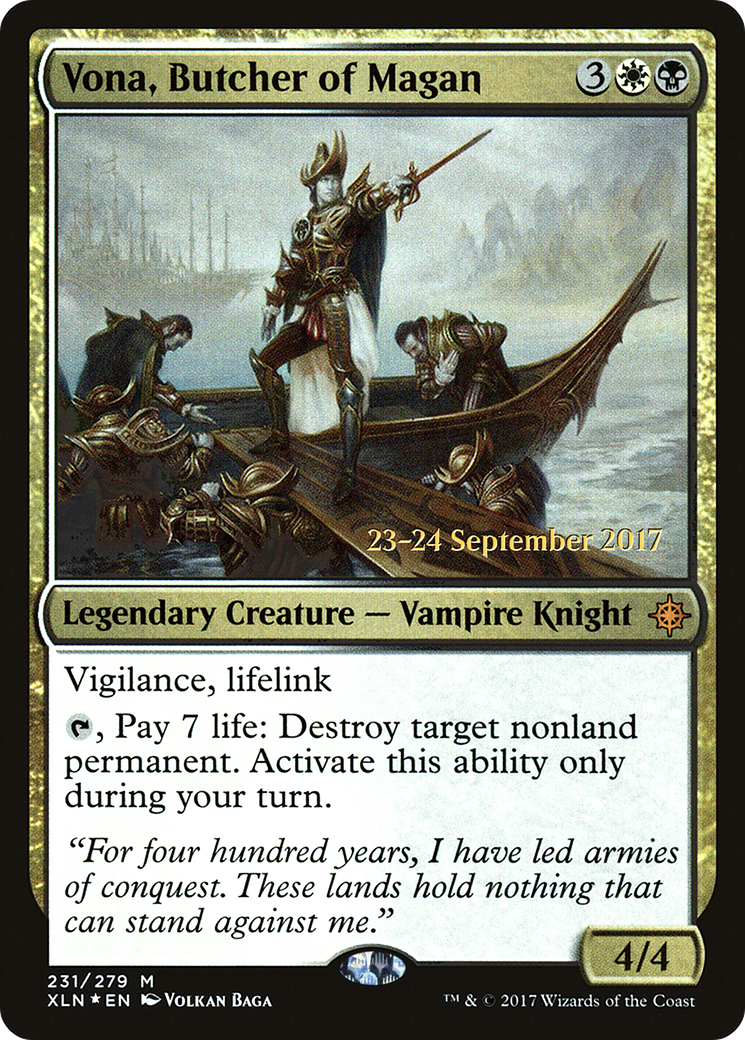 {R} Vona, Butcher of Magan [Ixalan Prerelease Promos][PR XLN 231]