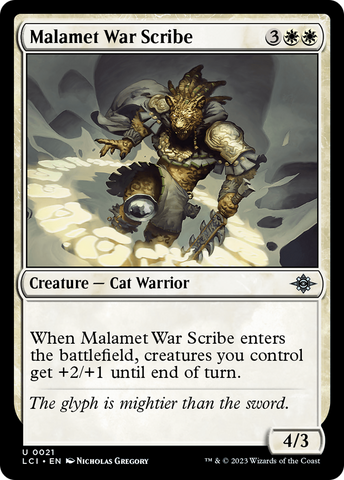 {@C} Malamet War Scribe [The Lost Caverns of Ixalan][LCI 021]