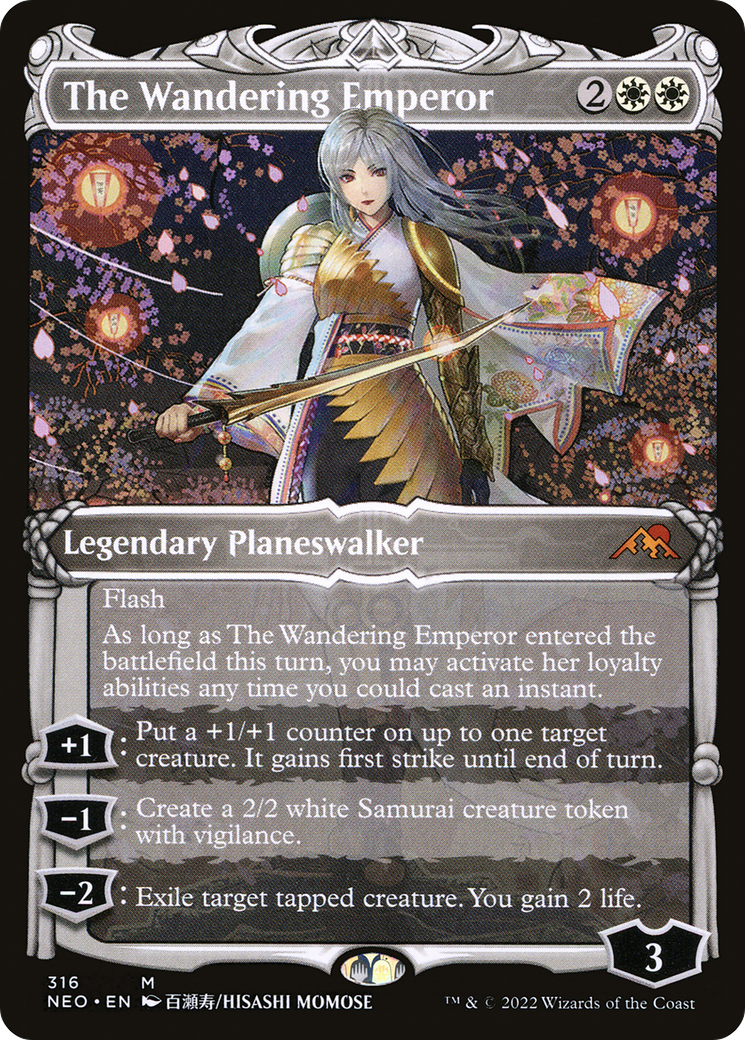 {R} The Wandering Emperor (Showcase Samurai) [Kamigawa: Neon Dynasty][NEO 316]