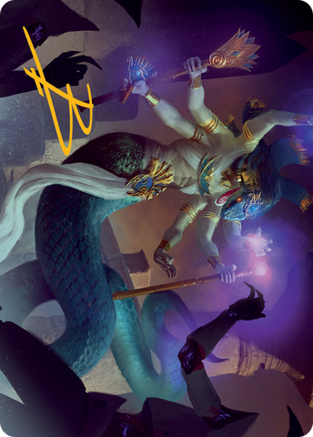 {A} Imoti, Celebrant of Bounty Art Card (Gold-Stamped Signature) [March of the Machine Art Series][GS AMOM 079]