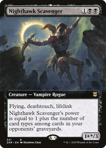 {R} Nighthawk Scavenger (Extended Art) [Zendikar Rising][ZNR 341]