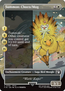 {@C} Summon: Choco/Mog (Borderless) [FIN 358] : (enchantment) (Borderless)