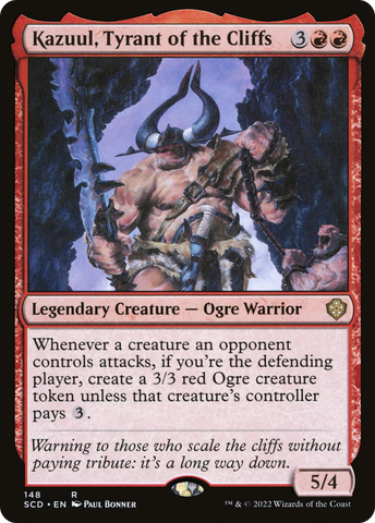 {R} Kazuul, Tyrant of the Cliffs [Starter Commander Decks][SCD 148]