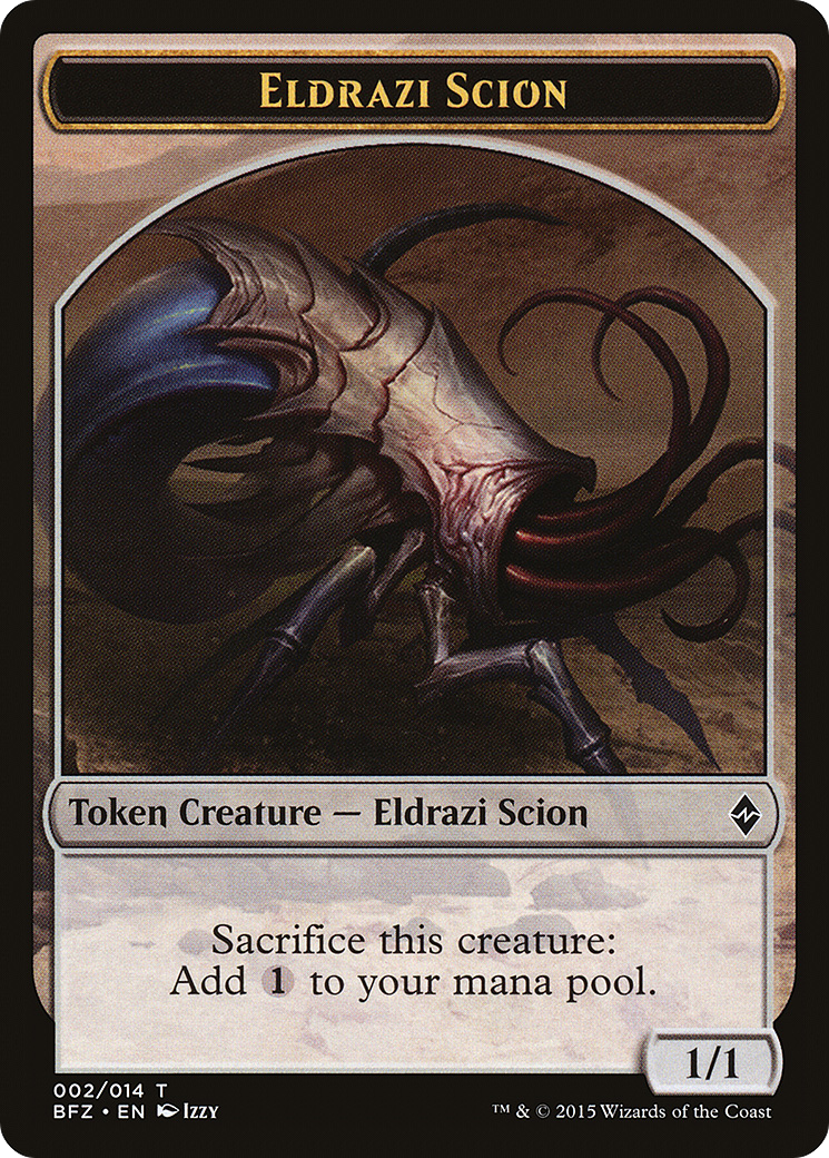 {T} Eldrazi Scion Token (002/014) [Battle for Zendikar Tokens][TBFZ 002]