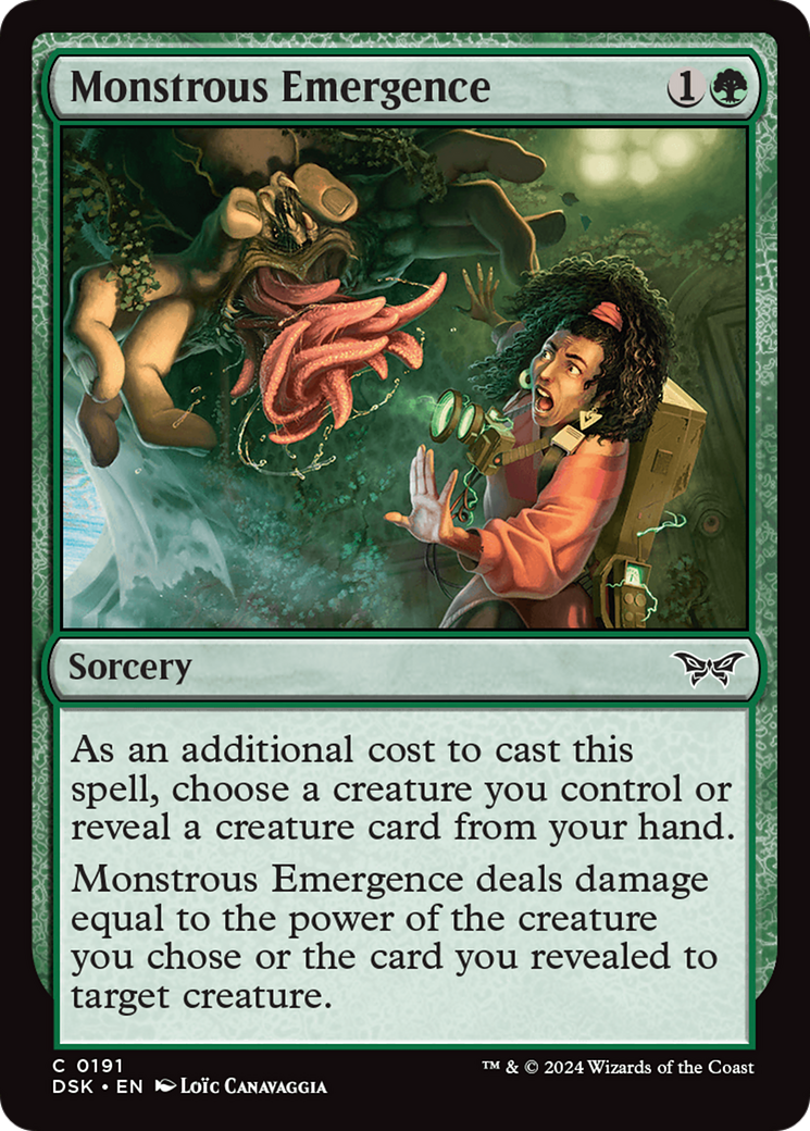 {@C} Monstrous Emergence [Duskmourn: House of Horror][DSK 191]
