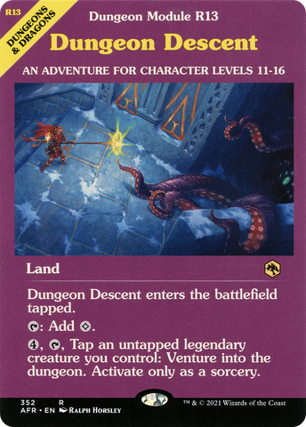 {R} Dungeon Descent (Dungeon Module) [Dungeons & Dragons: Adventures in the Forgotten Realms][AFR 352]