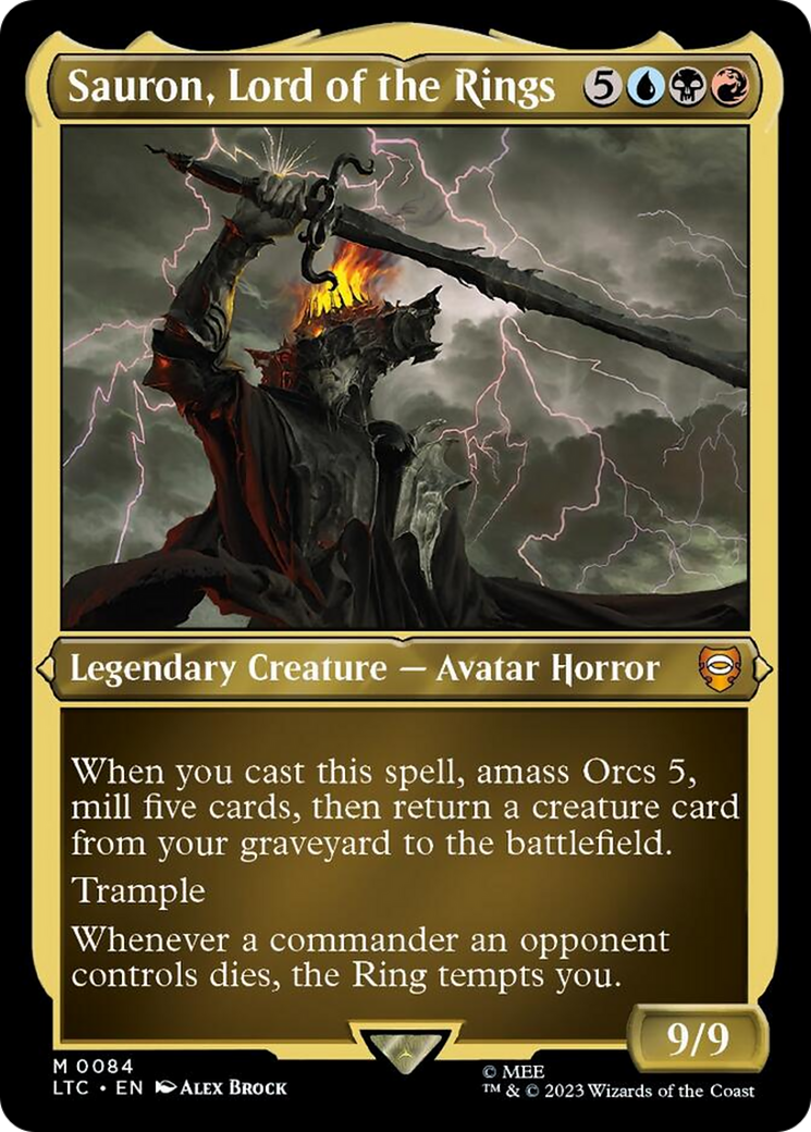 {R} Sauron, Lord of the Rings (Display Commander) [The Lord of the Rings: Tales of Middle-Earth Commander][LTC 084]