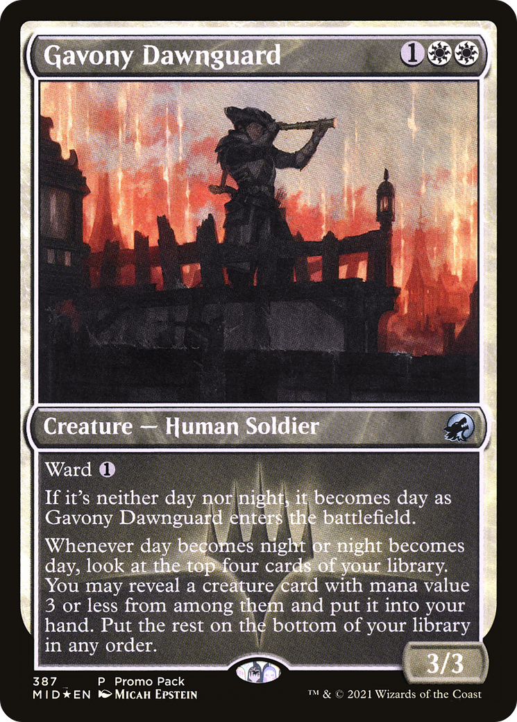 {C} Gavony Dawnguard (Promo Pack) [Innistrad: Midnight Hunt Promo Pack][PP MID 387]