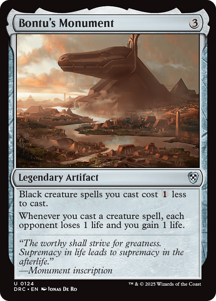{C} Bontu's Monument [Aetherdrift Commander][DRC 124]