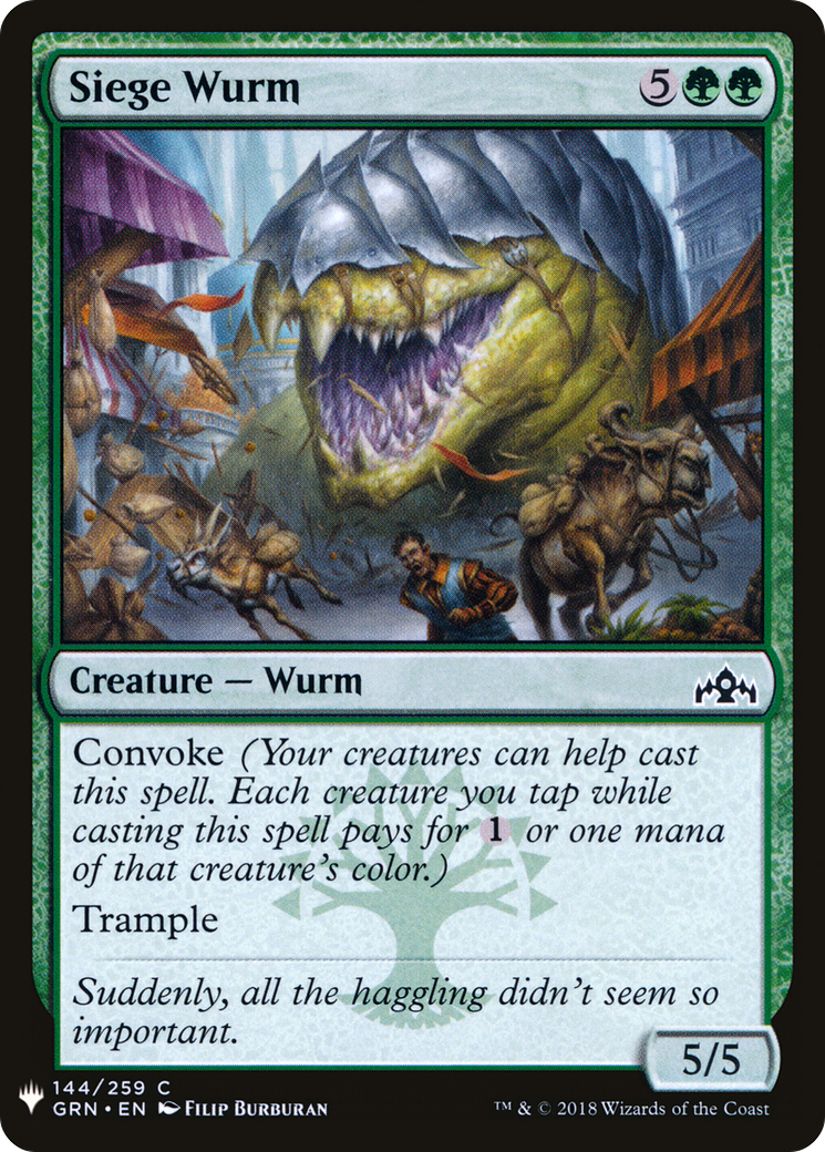 {C} Siege Wurm [Mystery Booster][LS GRN 144]