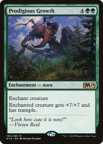 {R} Prodigious Growth [Core Set 2019][M19 194]