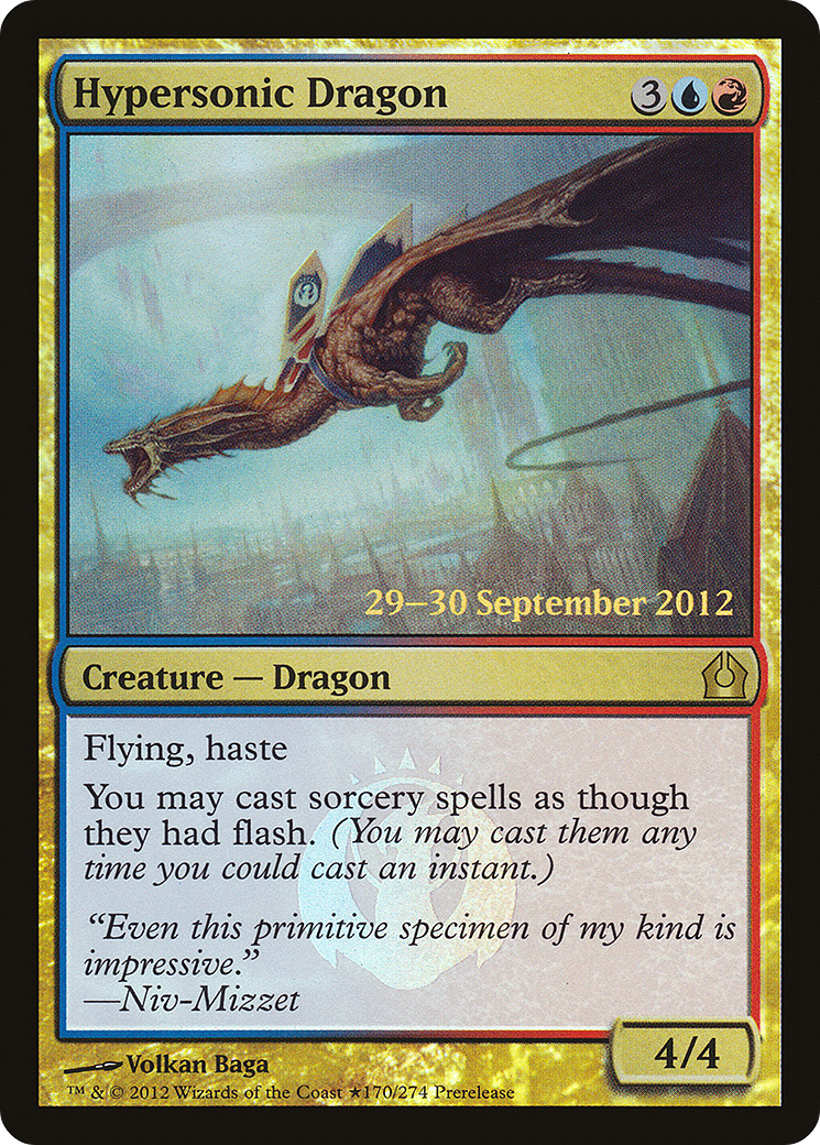 {R} Hypersonic Dragon [Return to Ravnica Prerelease Promos][PR RTR 170]