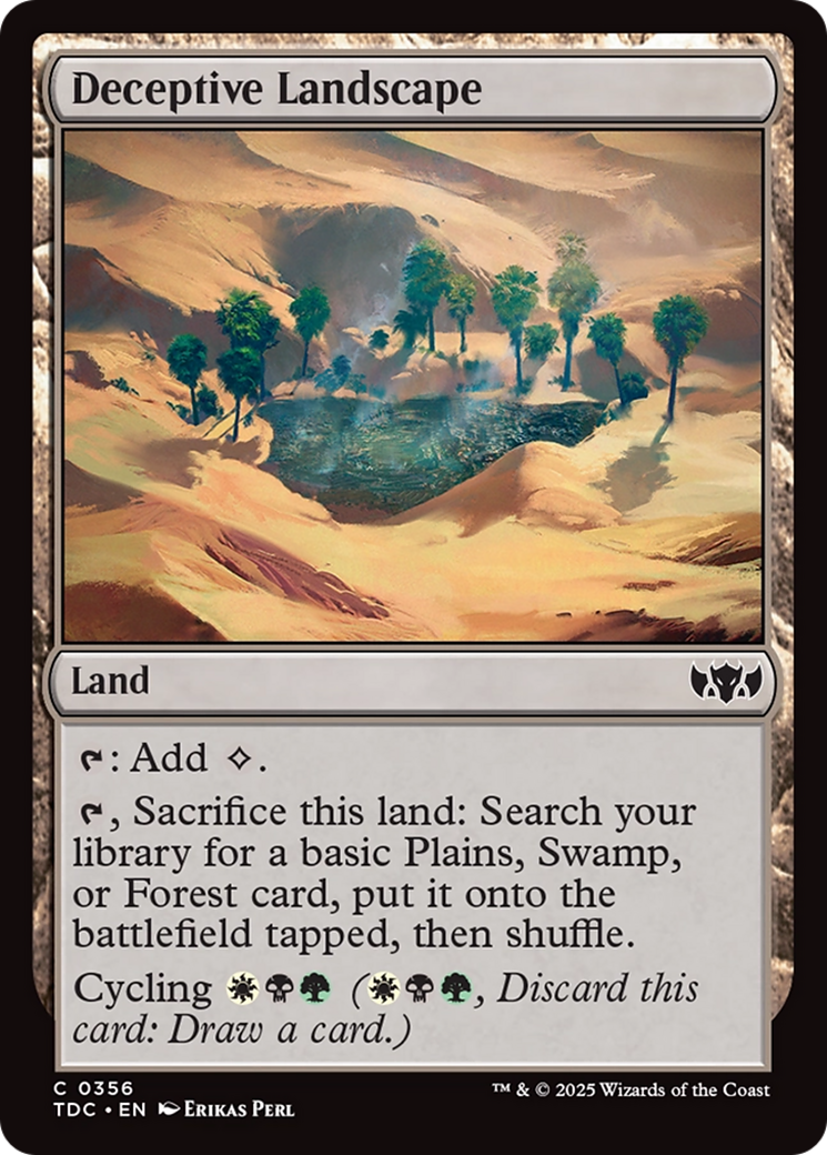 {C} Deceptive Landscape [Tarkir: Dragonstorm Commander][TDC 356]