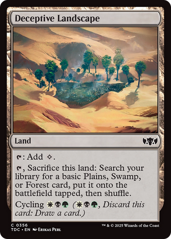 {C} Deceptive Landscape [Tarkir: Dragonstorm Commander][TDC 356]