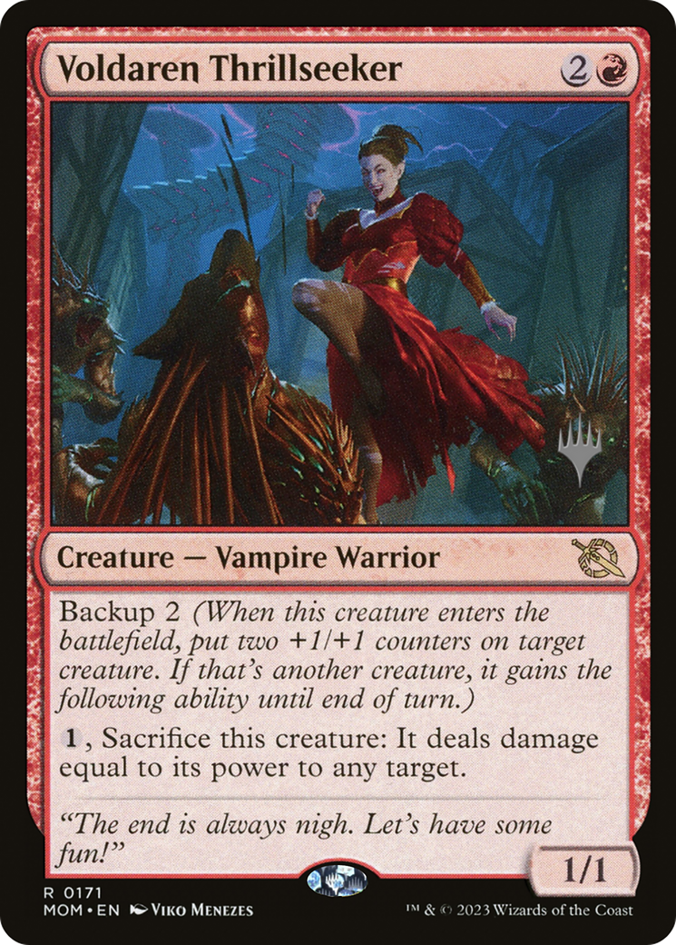 {R} Voldaren Thrillseeker (Promo Pack) [March of the Machine Promos][PP MOM 171]
