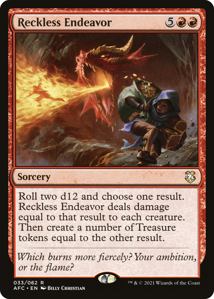 {R} Reckless Endeavor [Dungeons & Dragons: Adventures in the Forgotten Realms Commander][AFC 033]