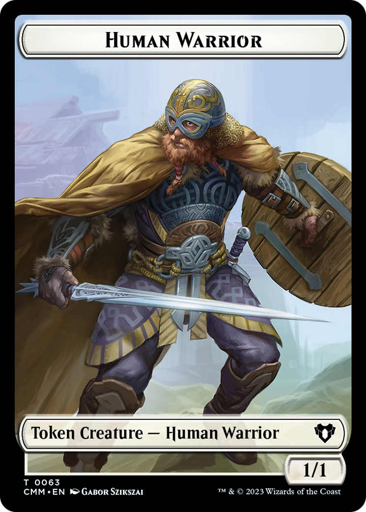 {T} Human Warrior // Zombie Army Double-Sided Token [Commander Masters Tokens][TCMM 63//69]