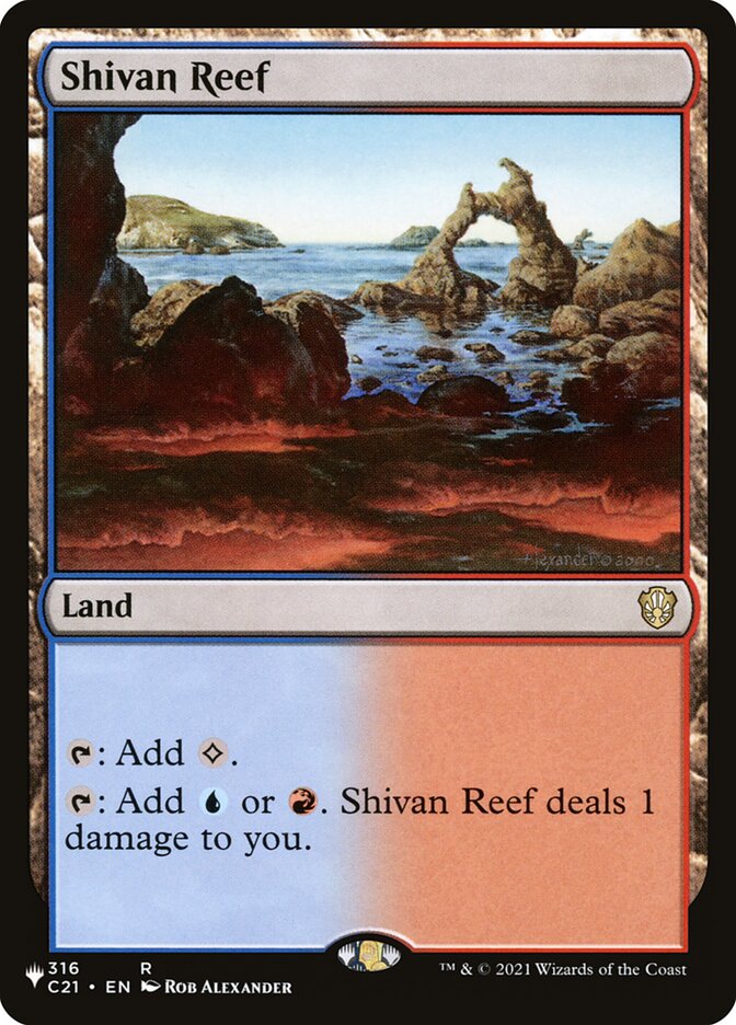 {R} Shivan Reef [Secret Lair: Heads I Win, Tails You Lose][LS C21 316]