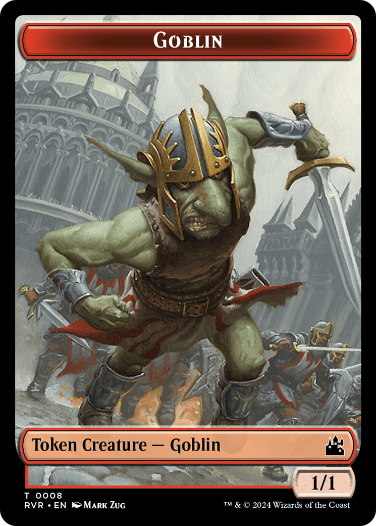 {T} Goblin (0008) // Soldier Double-Sided Token [Ravnica Remastered Tokens][TRVR 8//16]