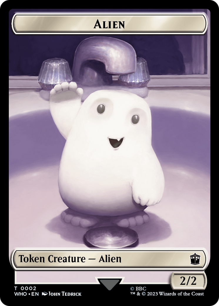 {T} Alien // Clue (0023) Double-Sided Token [Doctor Who Tokens][TWHO 2//23]