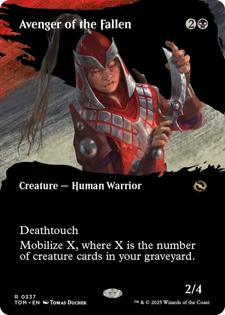 {@R} Avenger of the Fallen (Borderless) [Tarkir: Dragonstorm][TDM 337]