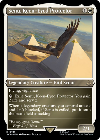 {R} Senu, Keen-Eyed Protector (Foil Etched) [Assassin's Creed][ACR 181]