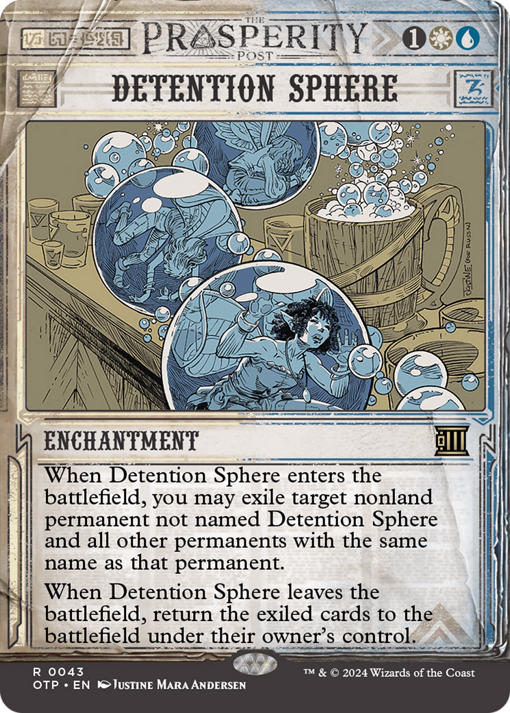 {R} Detention Sphere [Outlaws of Thunder Junction: Breaking News][OTP 043]