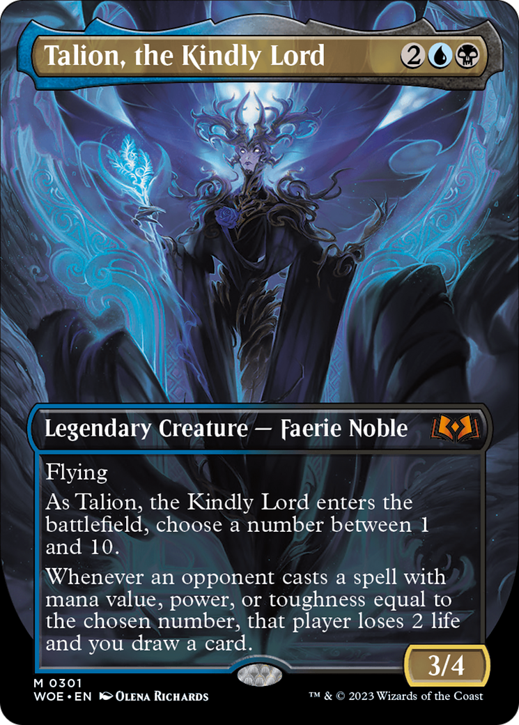 {@R} Talion, the Kindly Lord (Borderless Alternate Art) [Wilds of Eldraine][WOE 301]