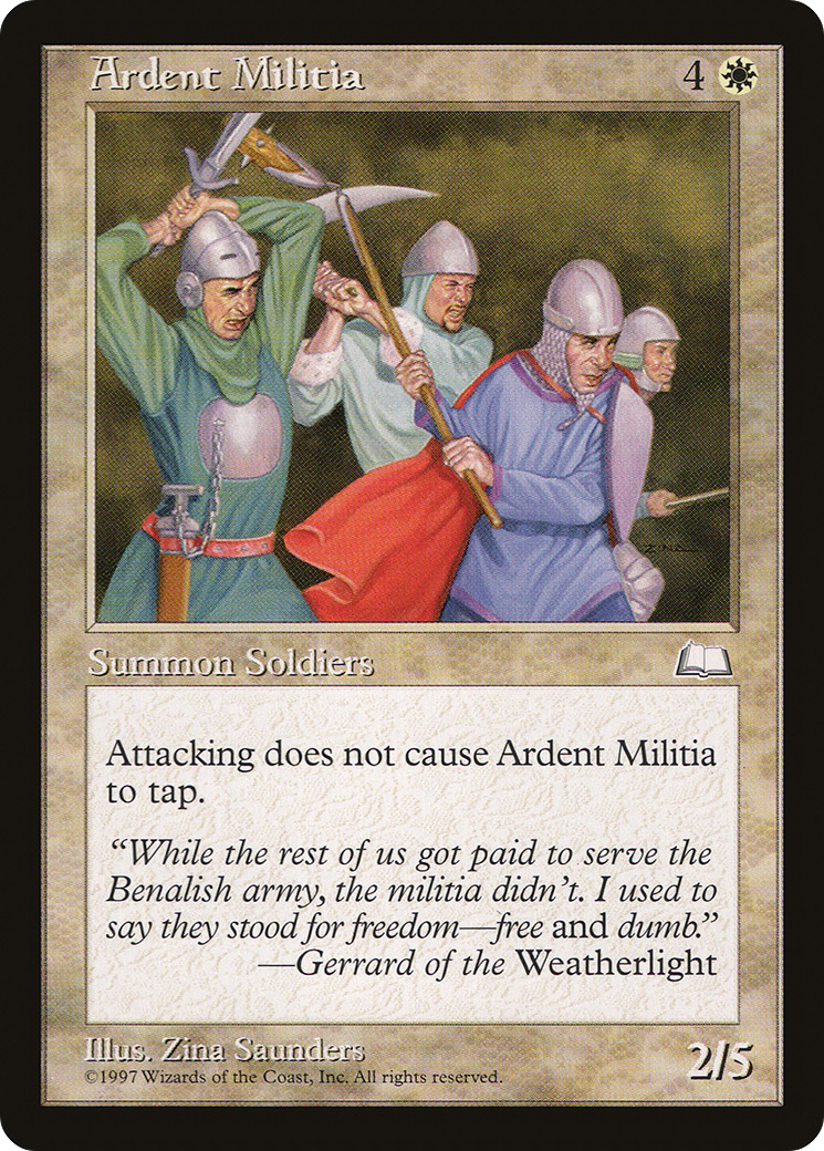 {C} Ardent Militia [Weatherlight][WTH 005]