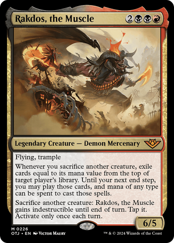 {@R} Rakdos, the Muscle [Outlaws of Thunder Junction][OTJ 226]
