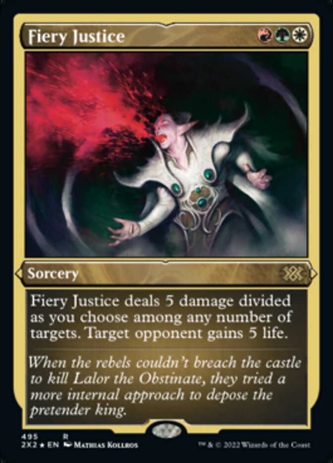 {R} Fiery Justice (Foil Etched) [Double Masters 2022][2X2 495]
